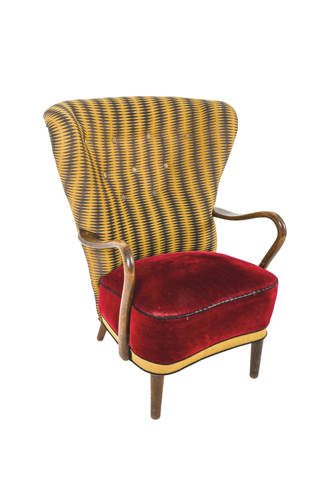 1940s Alfred Christensen Beech Armchair for Slagelse Mobelvaerk