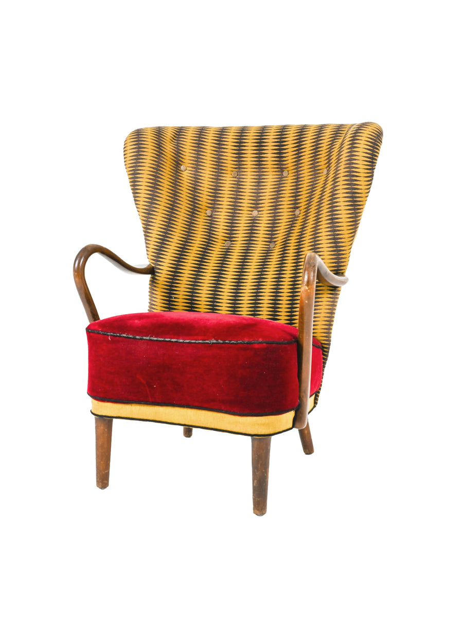 1940s Alfred Christensen Beech Armchair for Slagelse Mobelvaerk