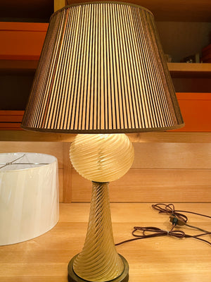 1940s Barovier & Toso Murano Glass Table Lamps - A Pair