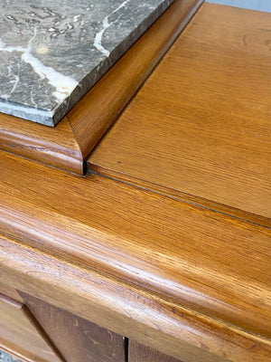 1940s French Deco Oak Credenza