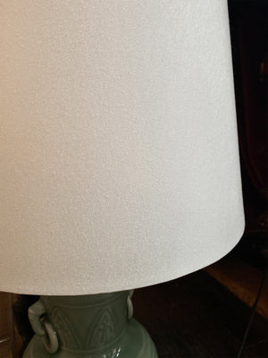 1940s Chinese Celadon Green Ceramic Table Lamps - A Pair