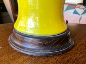 1940s Yellow Ceramic Table Lamps by Warren Kessler - A Pair