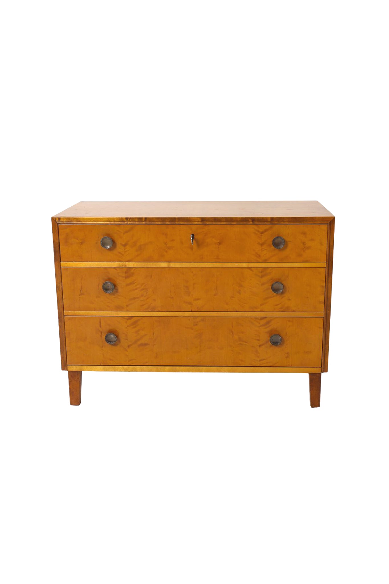 1940s Swedish Modern Birch Wood Chest of Drawers