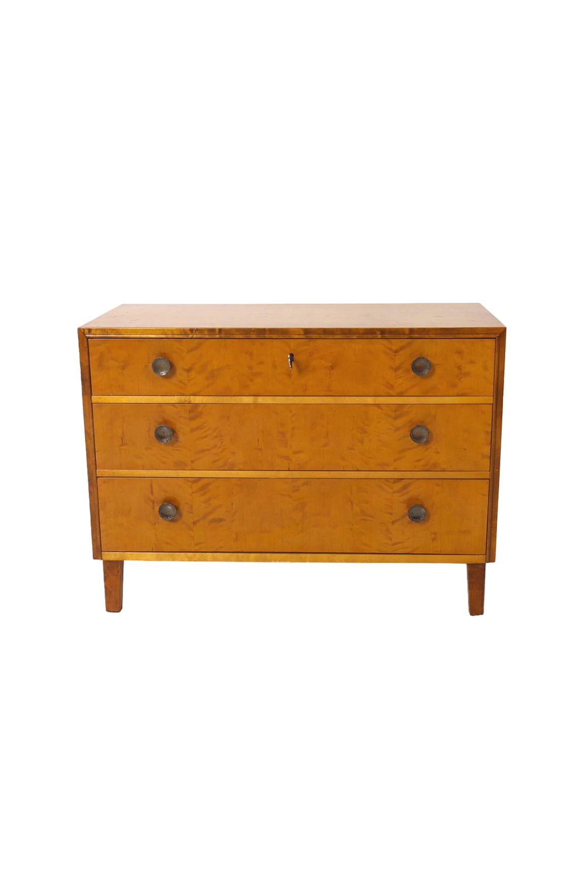1940s Swedish Modern Birch Wood Chest of Drawers