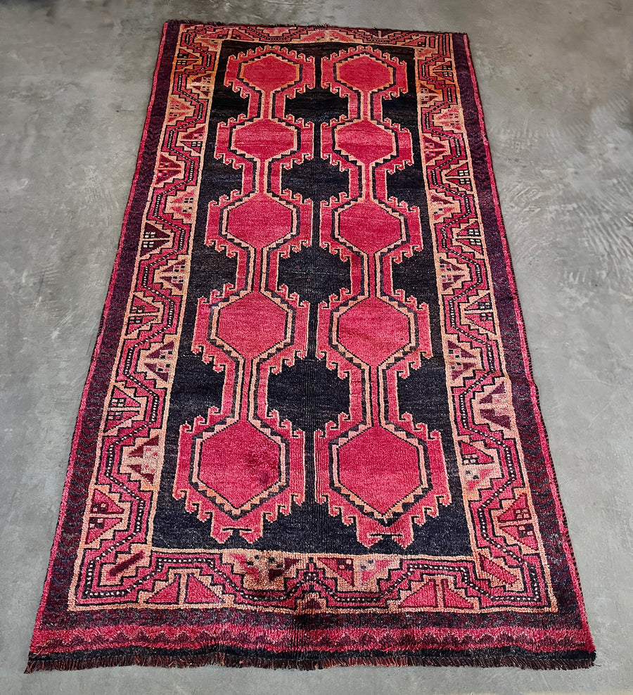 Vintage Hand-Knotted Turkish Rug | 8'3" x 4'1"