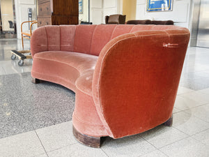 Midcentury Danish Modern Banana Sofa in the Style of Viggo Boesen