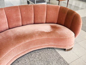 Midcentury Danish Modern Banana Sofa in the Style of Viggo Boesen