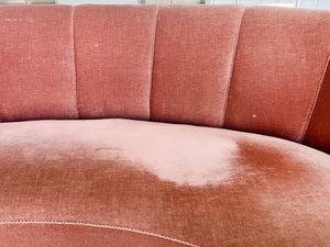 Midcentury Danish Modern Banana Sofa in the Style of Viggo Boesen