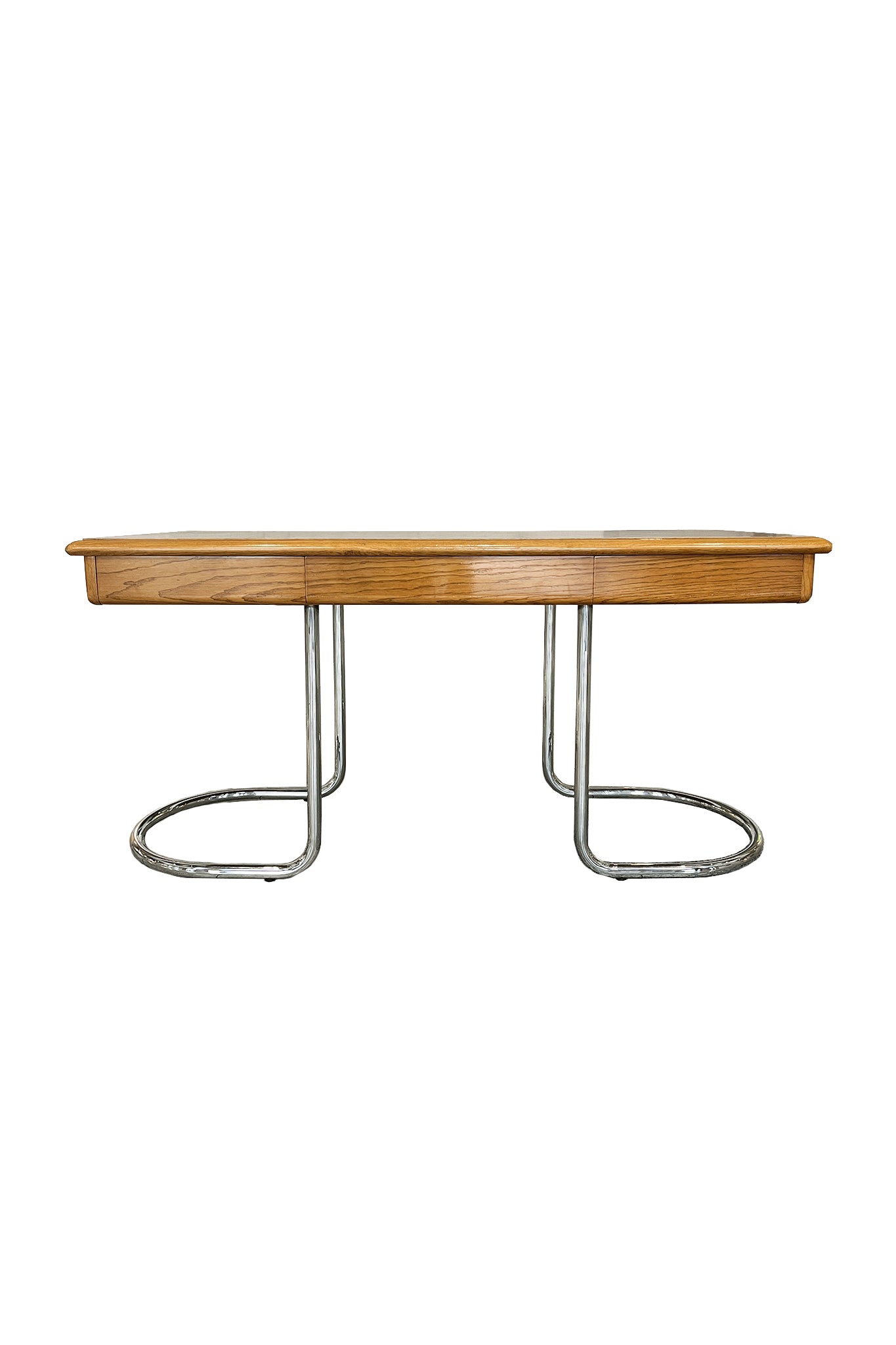 1970s Italian Ash & Nickel Desk