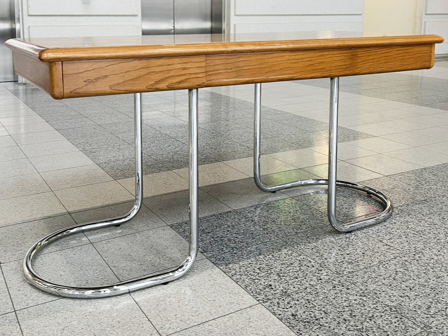 1970s Italian Ash & Nickel Desk