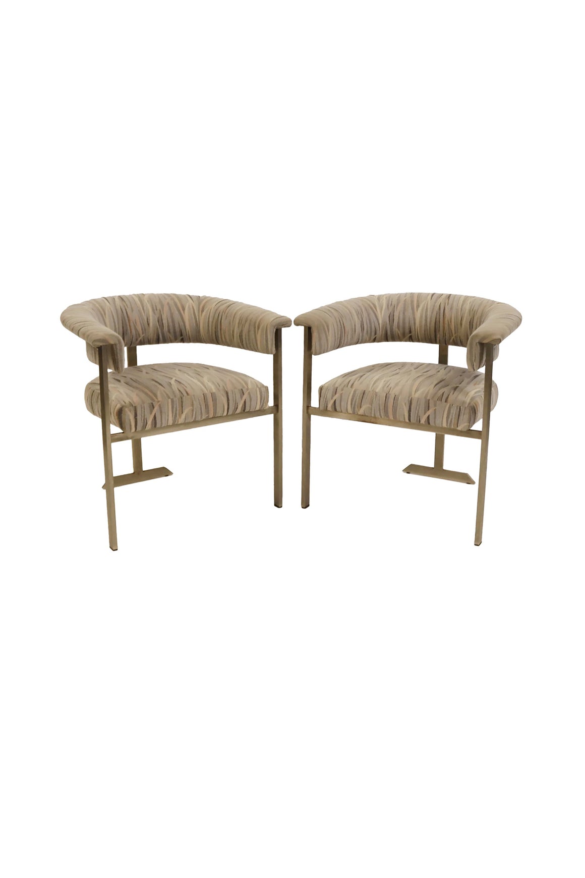 Pair of 1970s Italian Three-Legged Side Chairs