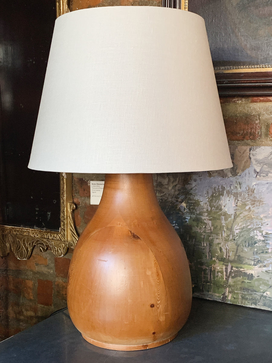 Swedish Modern Pinewood Table Lamp | ON HOLD