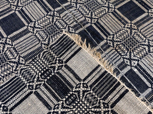 19th Century American Jacquard Coverlet