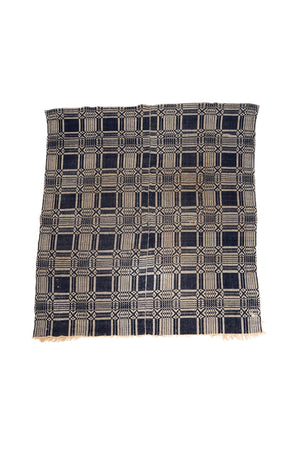 19th Century American Jacquard Coverlet