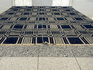19th Century American Jacquard Coverlet