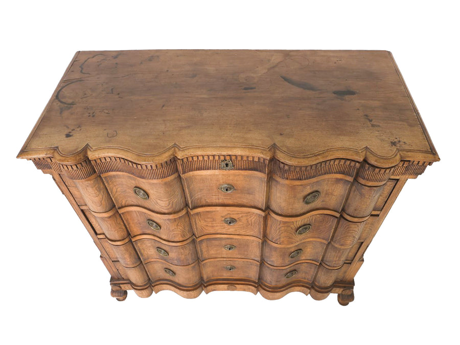 19th Century Danish Oak Chest of Drawers