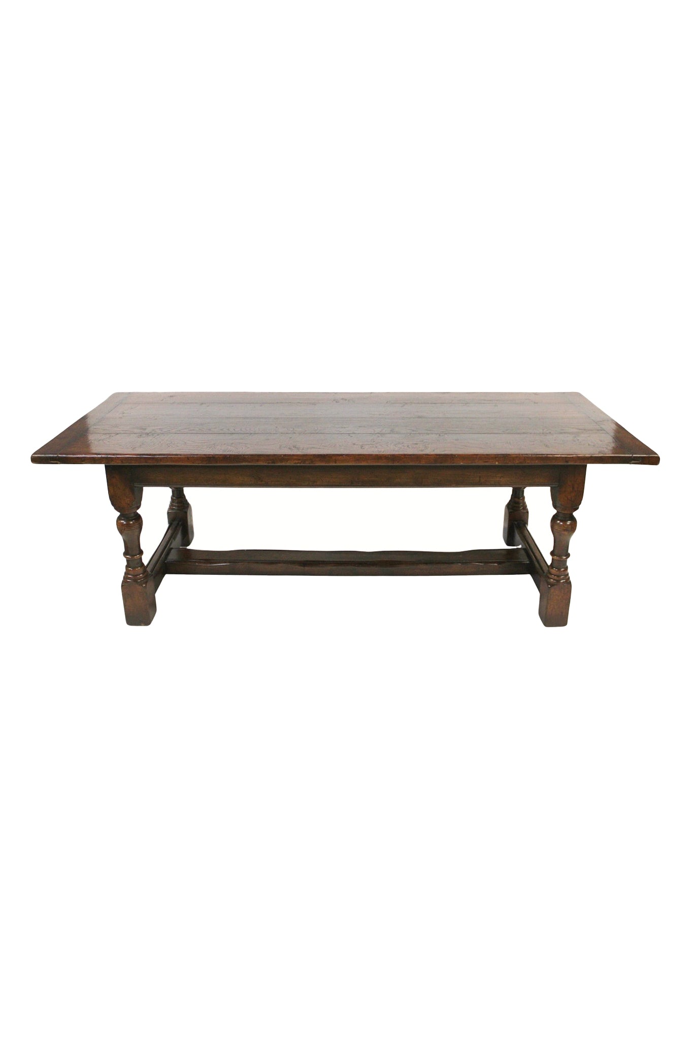 19th Century English Oak Trestle Farm Table
