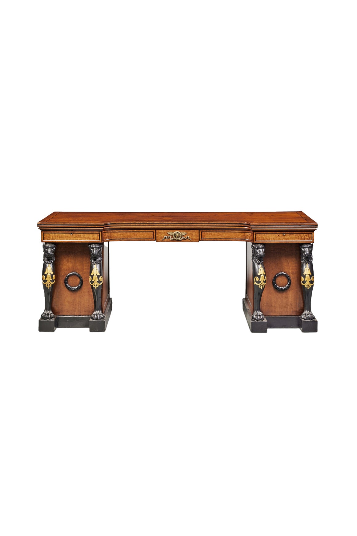 Early 19th Century Regency Mahogany Sideboard With Ebony Inlays