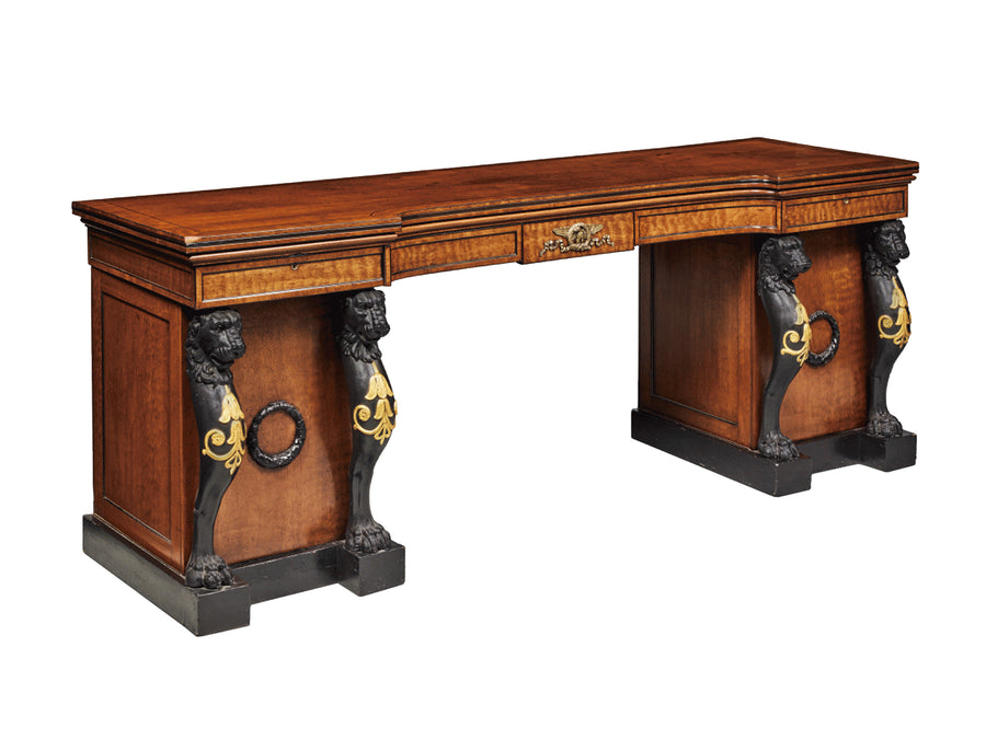 Early 19th Century Regency Mahogany Sideboard With Ebony Inlays