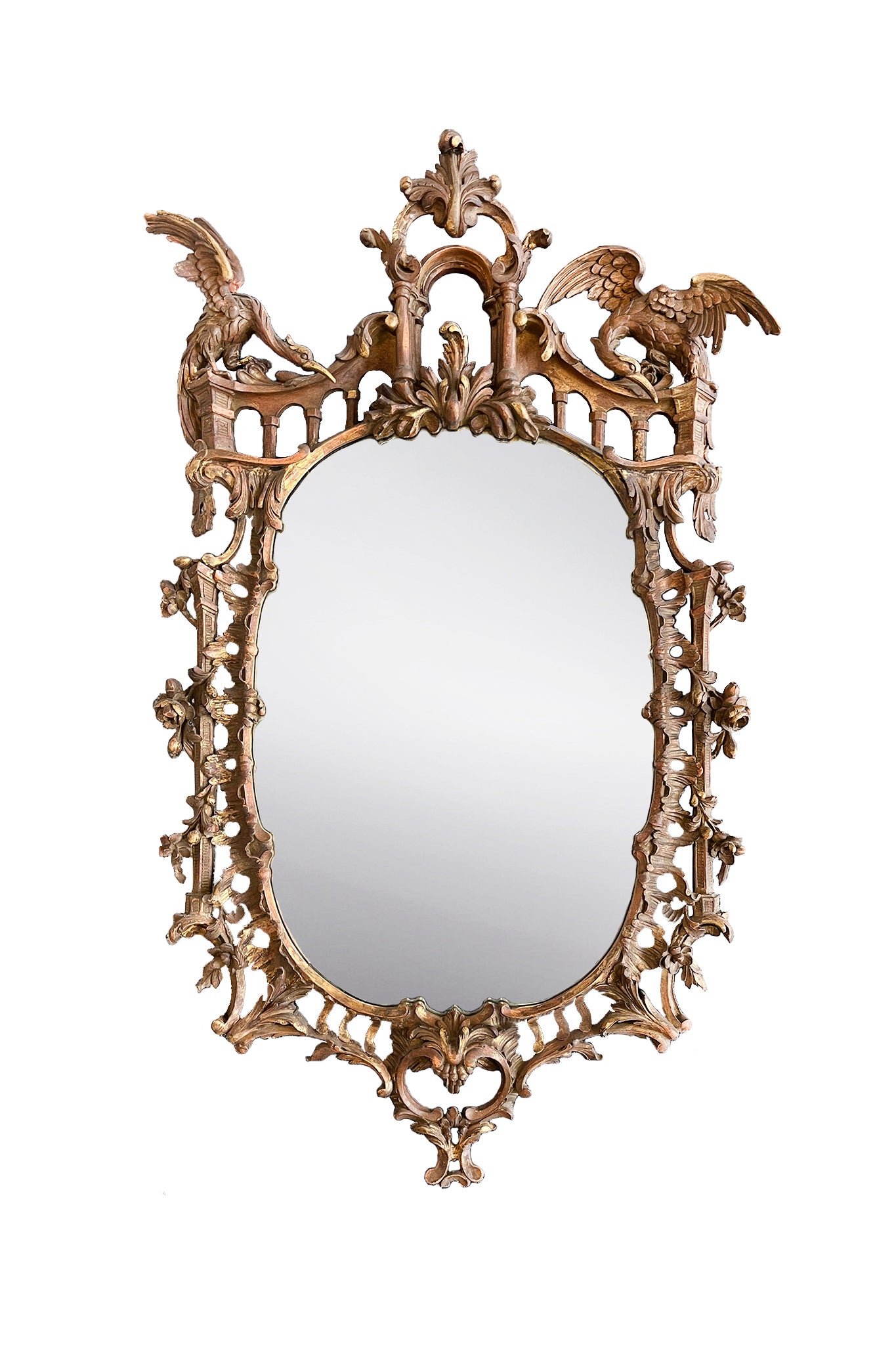 Early 19th Century Chippendale Style Giltwood Mirror