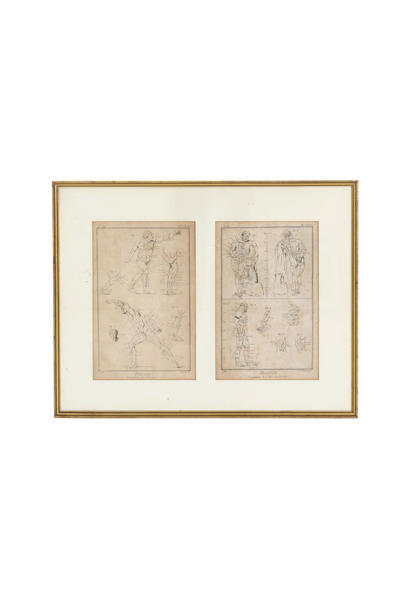 Diptych With Two Antique Engravings by Benoît-Louis Prévost