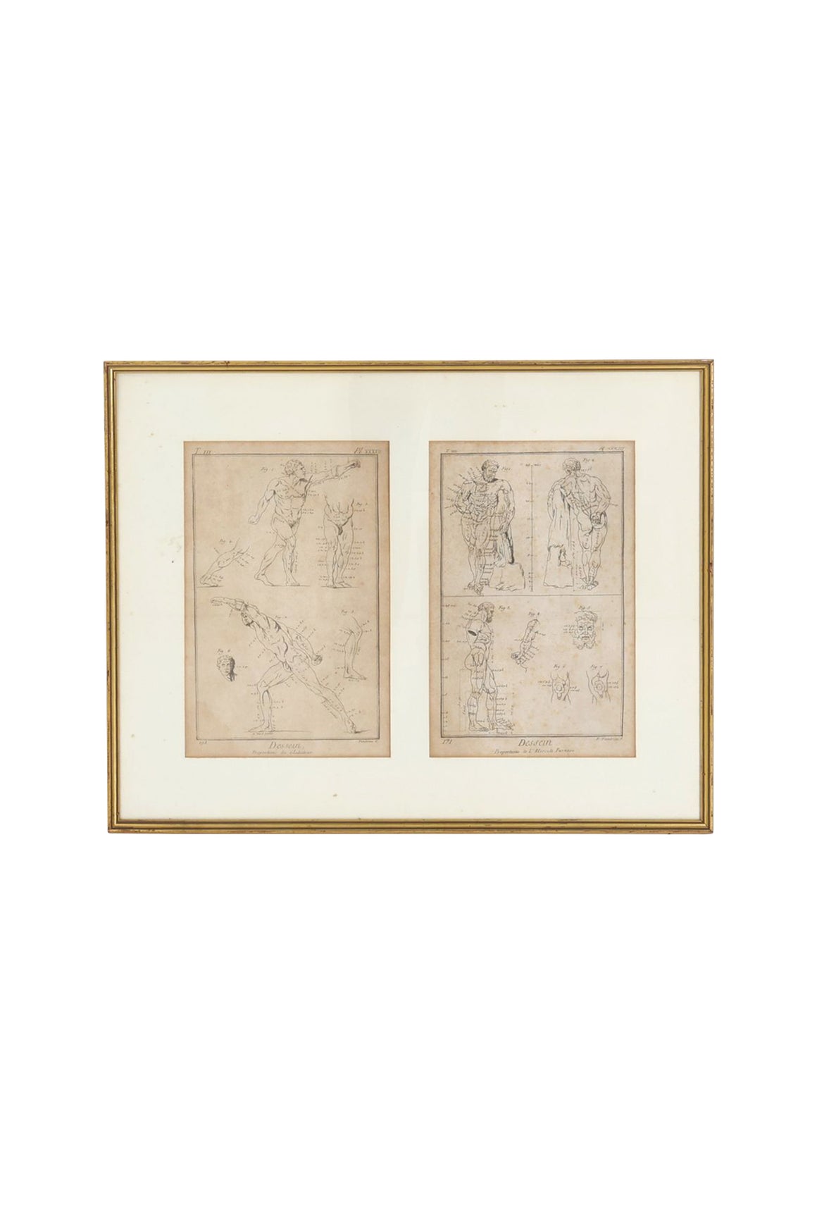 Diptych With Two Antique Engravings by Benoît-Louis Prévost