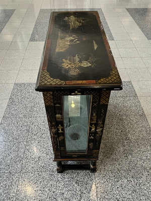 Pair of Antique Ebonized Chinoiserie Cabinets