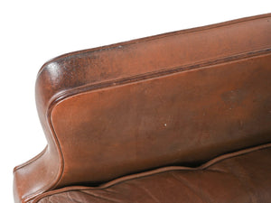 Pair of 1960s Danish Leather Club Chairs in the Style of Børge Mogensen