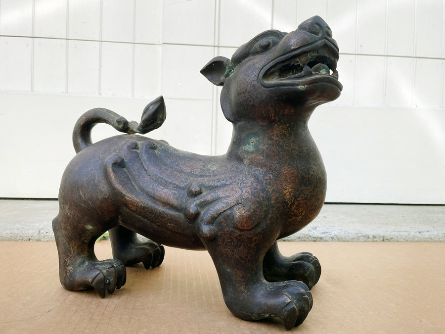 Bronze Guardian Lion or Foo Dog