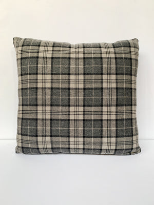 Cafiero Select Exclusive Custom Gray Plaid Pillows - A Pair
