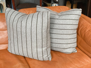 Cafiero Select Exclusive Custom Striped Wool Pillows - A Pair
