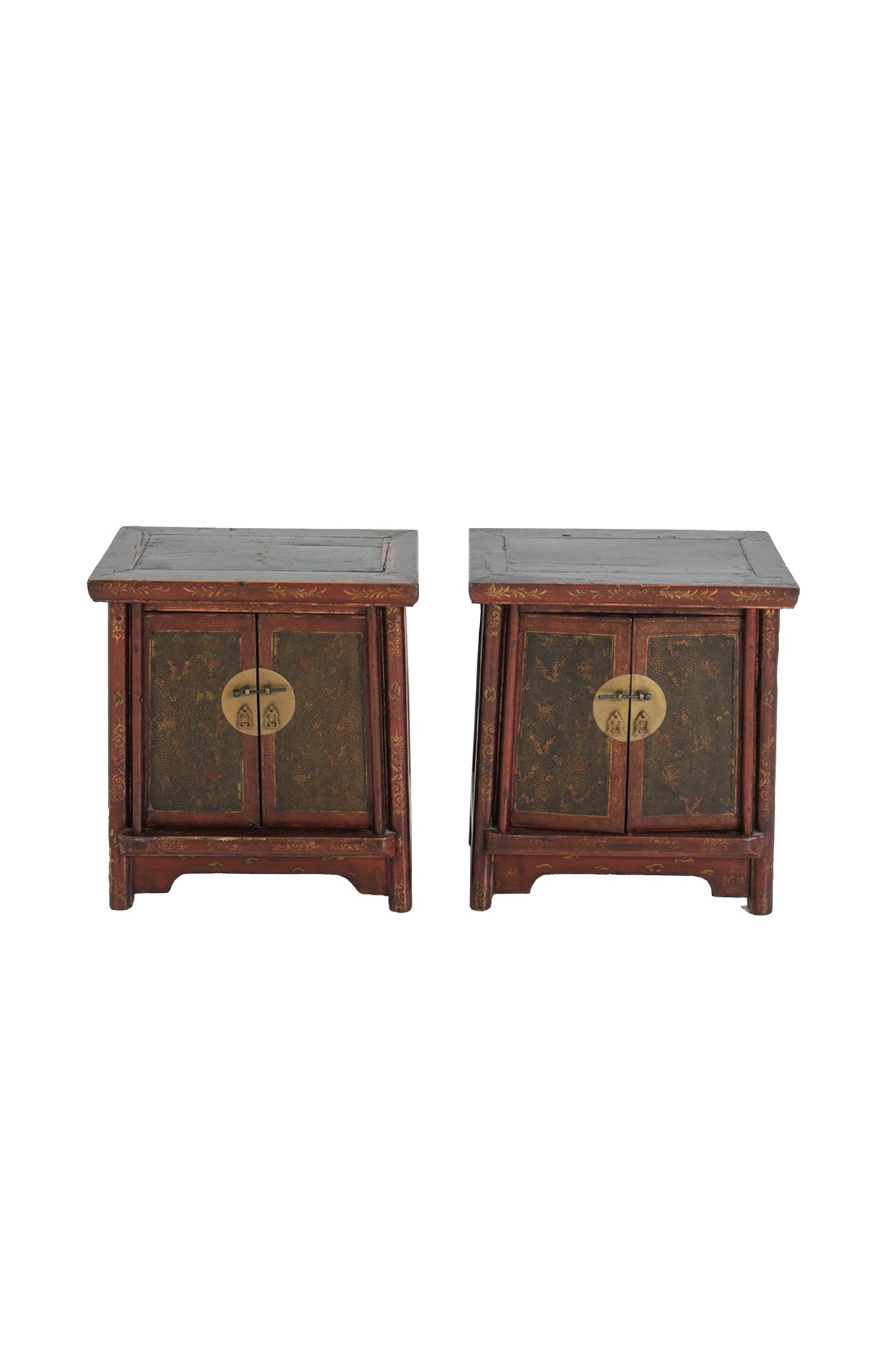 Early 20th Century Chinese Elmwood Nightstands - A Pair