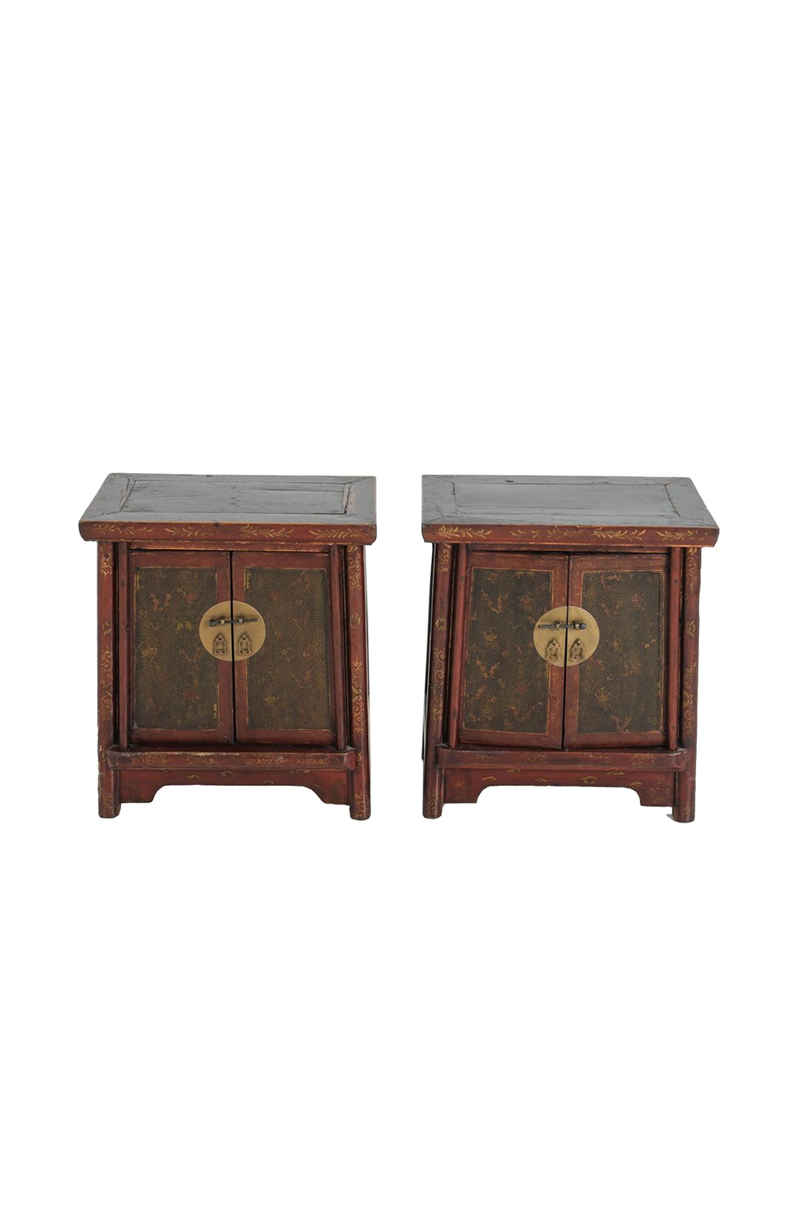 Early 20th Century Chinese Elmwood Nightstands - A Pair