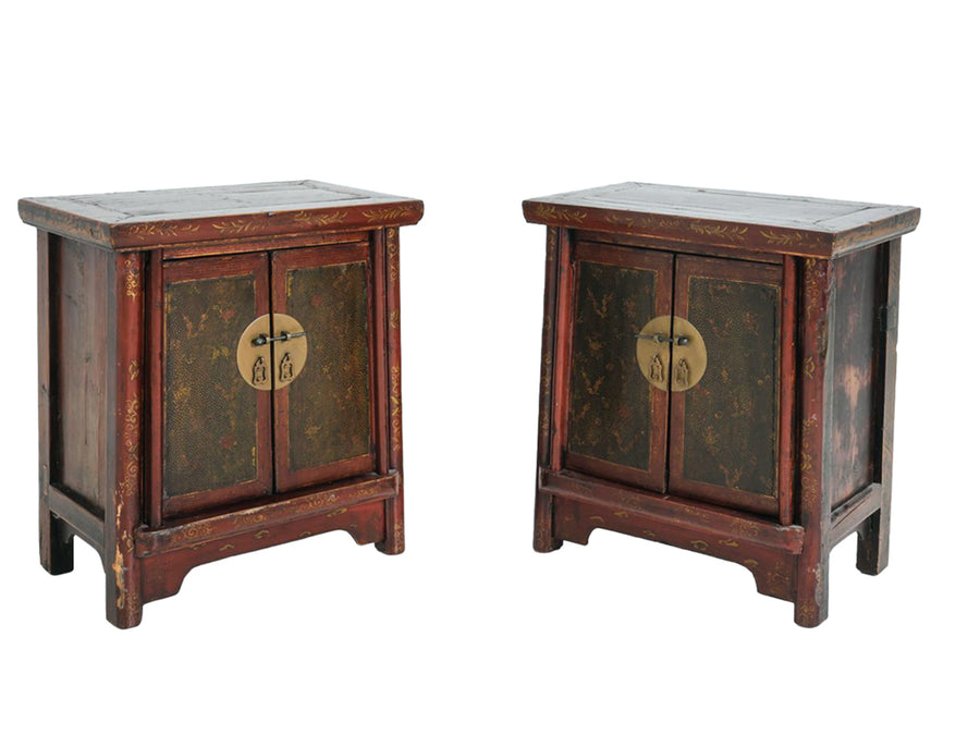 Early 20th Century Chinese Elmwood Nightstands - A Pair
