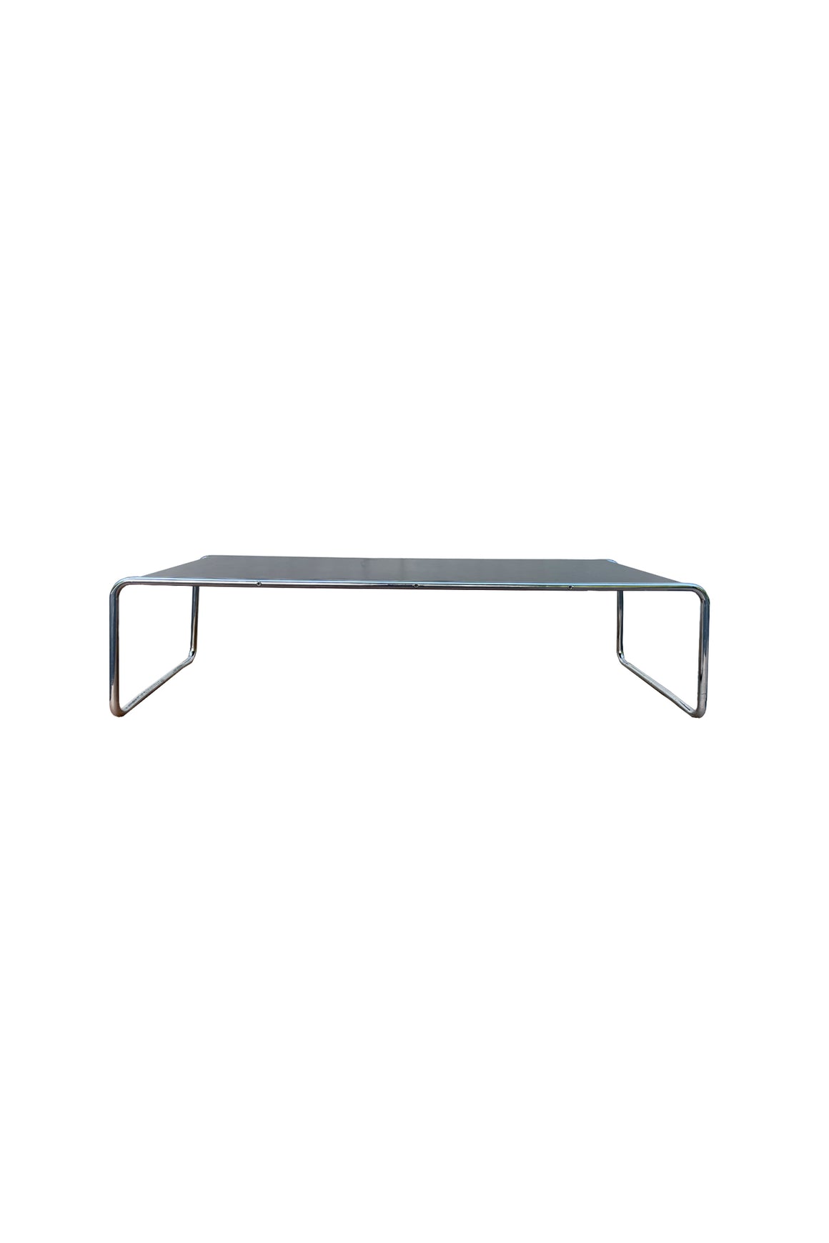 Chromed Steel Frame Coffee Table in the Style of Marcel Breuer
