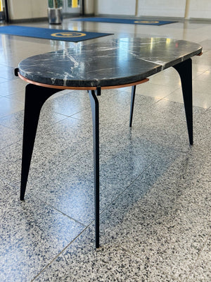 Contemporary Gabriel Scott Custom Prong Racetrack Side Table