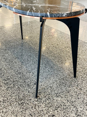Contemporary Gabriel Scott Custom Prong Racetrack Side Table