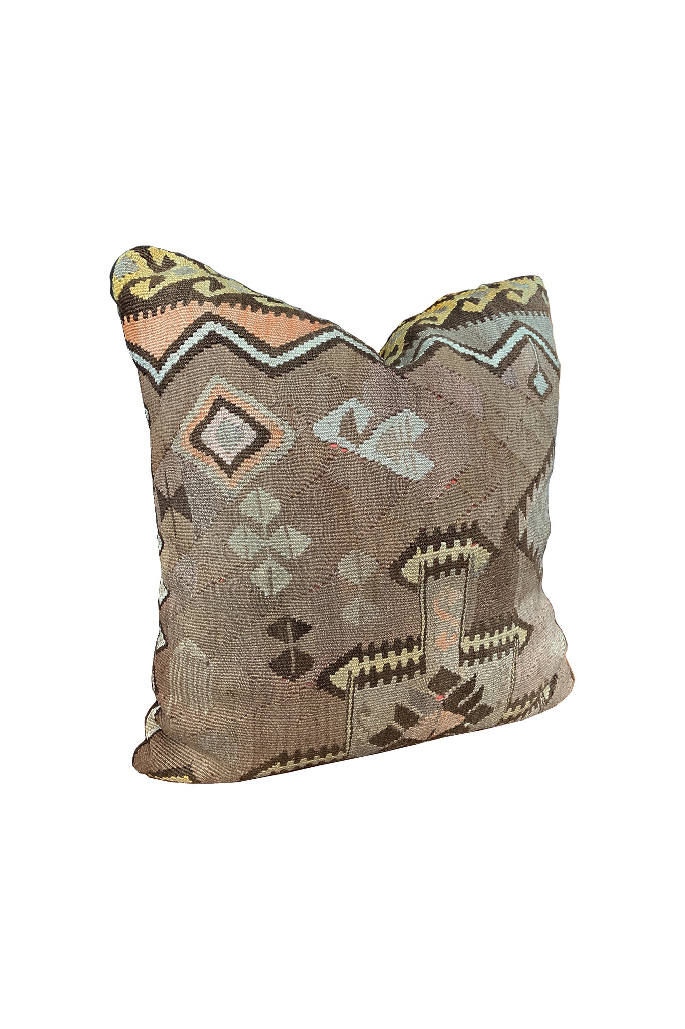 Custom-Made Pillow With Antique Kilim Textile