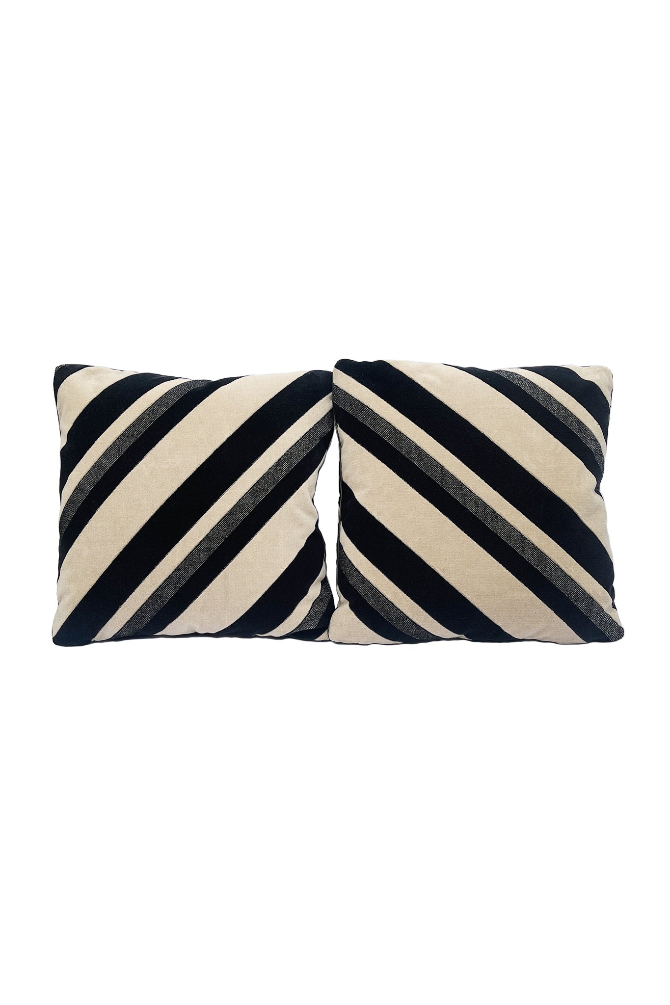 Custom Pillows With Kelly Wearstler Striped Velvet - A Pair