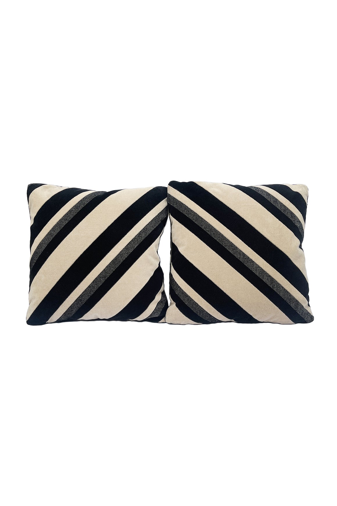 Custom Pillows With Kelly Wearstler Striped Velvet - A Pair