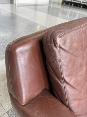 Pair of 1960s Rosewood and Leather Armchairs by Georg Thams