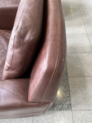 Pair of 1960s Rosewood and Leather Armchairs by Georg Thams