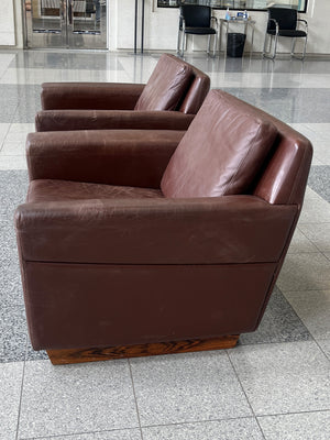 Pair of 1960s Rosewood and Leather Armchairs by Georg Thams