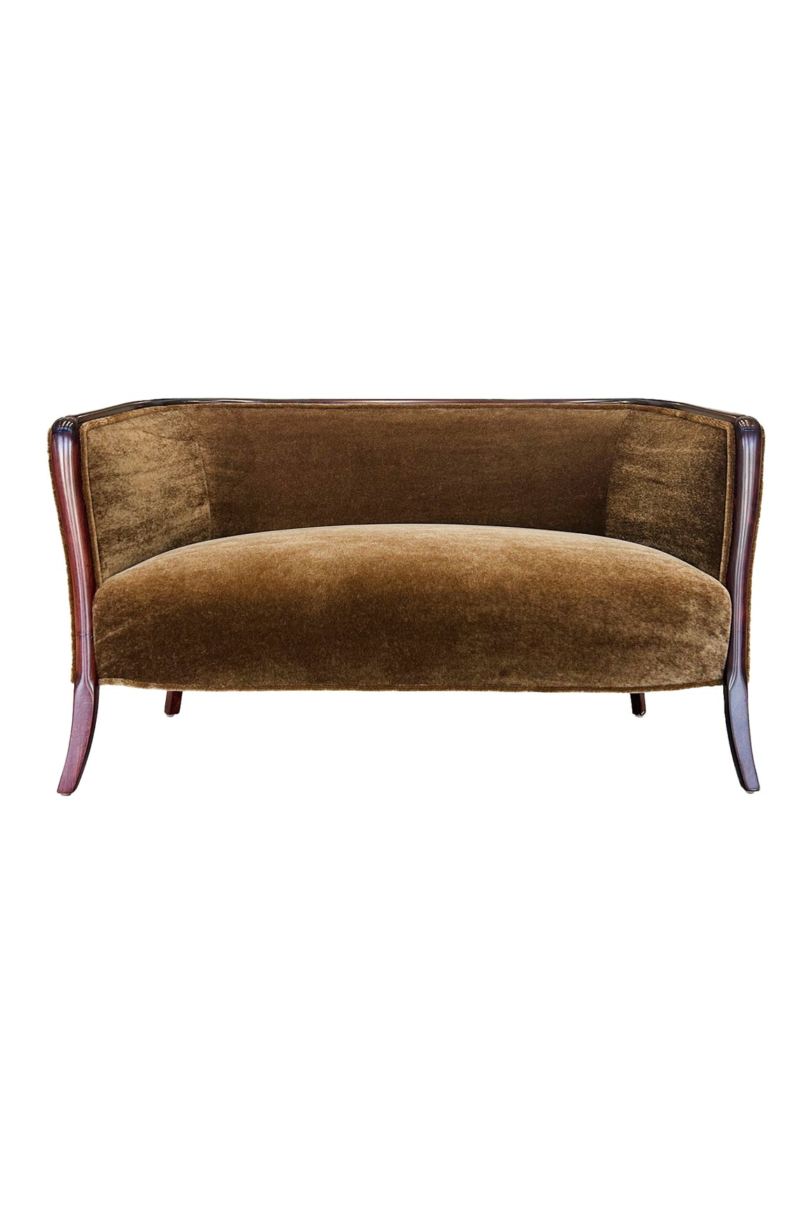 Danish Deco Mahogany Settee