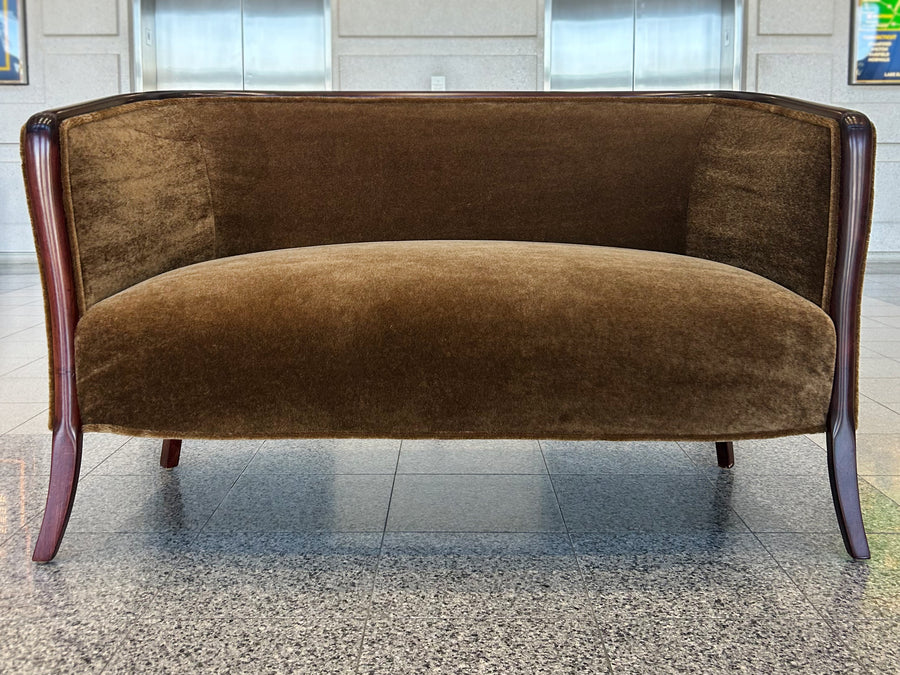Danish Deco Mahogany Settee