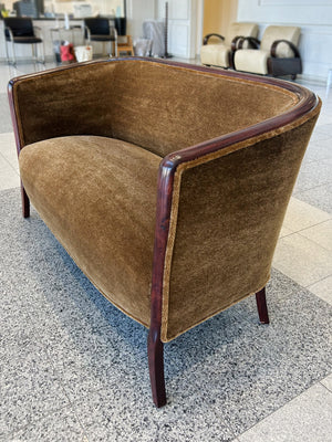 Danish Deco Mahogany Settee