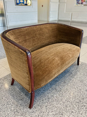 Danish Deco Mahogany Settee
