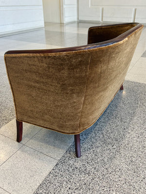 Danish Deco Mahogany Settee