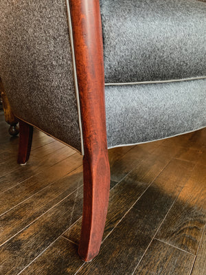 Pair of 1940s Danish Art Deco Walnut Armchairs