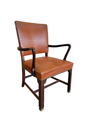 Danish Modern Leather Armchair in the Style of Fritz Hansen - ON HOLD